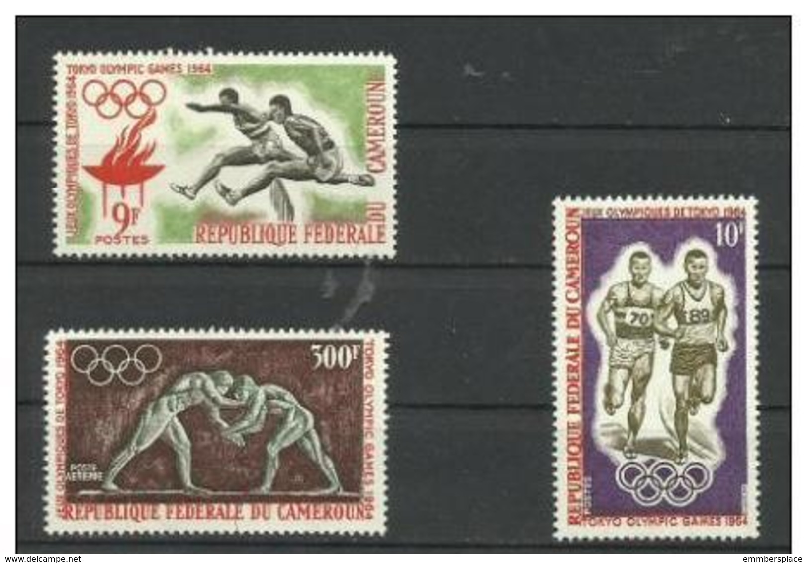 Cameroun - 1964 Olympics 3 MNH **   SG 364-6  Sc 403-4 & C49 - Cameroon (1960-...)