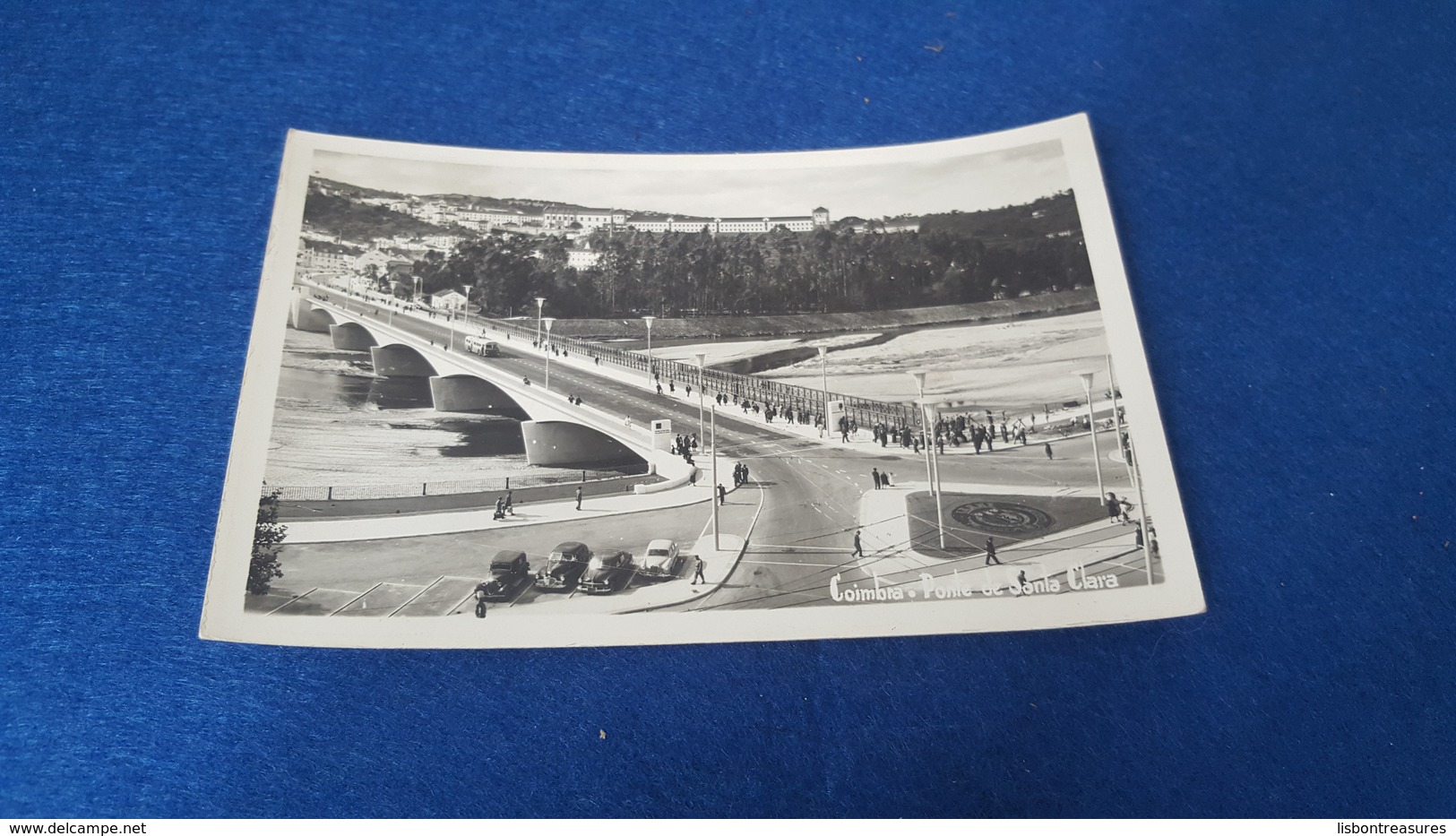 ANTIQUE PHOTO POSTCARD PORTUGAL COIMBRA - PONTE DE SANTA CLARA CIRCULATED 1956 - Coimbra