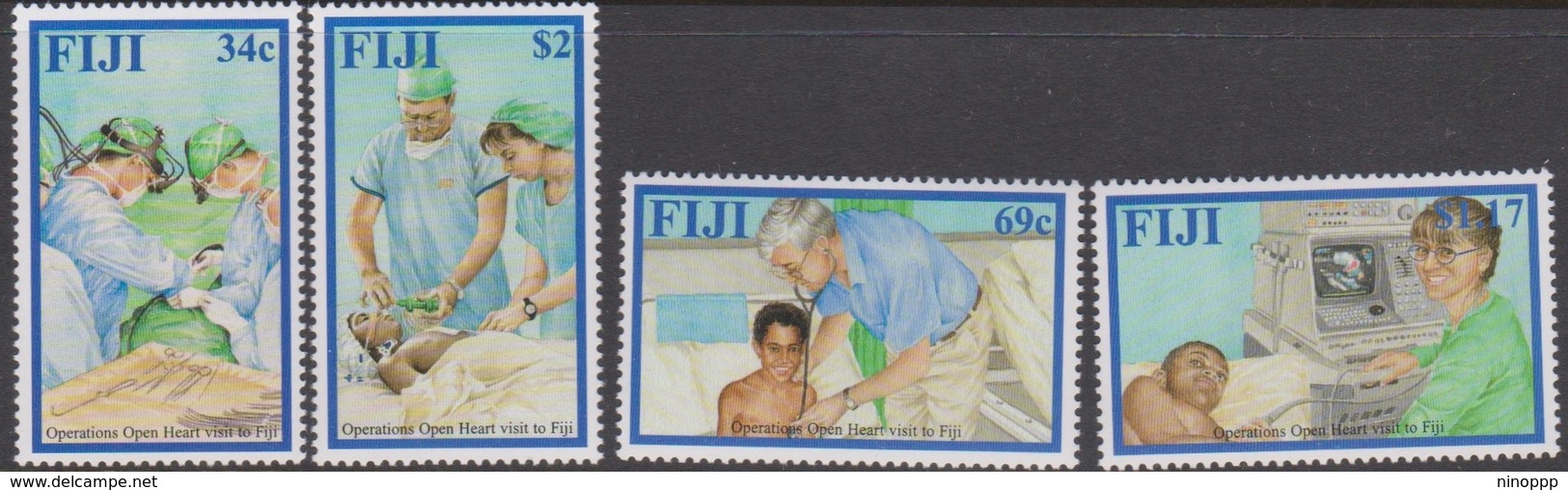 Fiji SG 1174-1177 2002 Open Heart Operation, Mint Never Hinged - Fiji (1970-...)