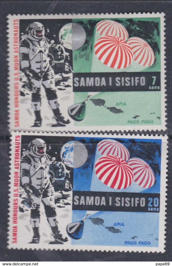 Samoa N° 249 / 50 X L'Homme Sur La Lune, Les 2 Valeurs  Trace De Charnière Sinon TB - Samoa