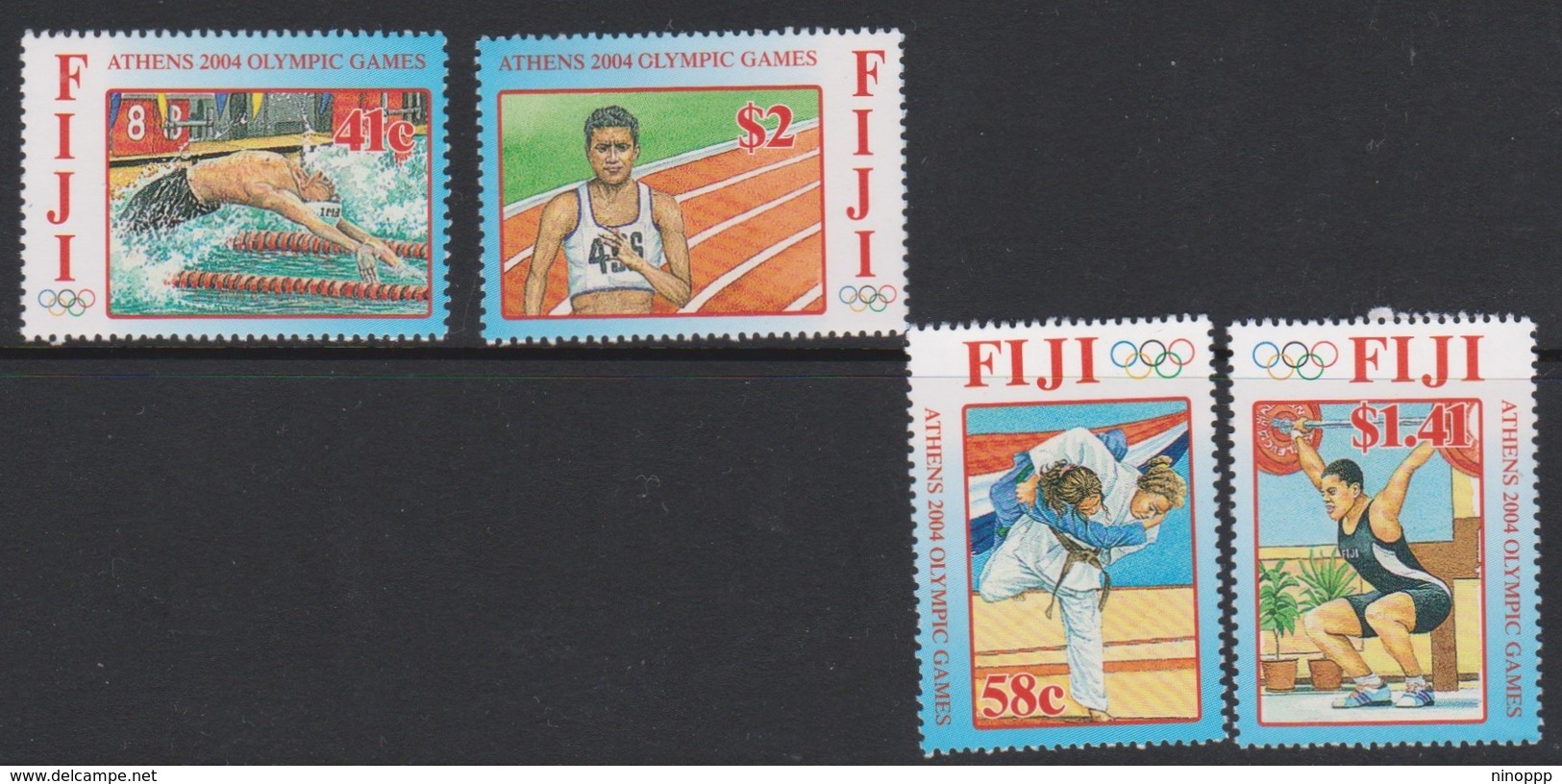 Fiji SG 1233-1236 2004 Athens Olympic Games, Mint Never Hinged - Fiji (1970-...)