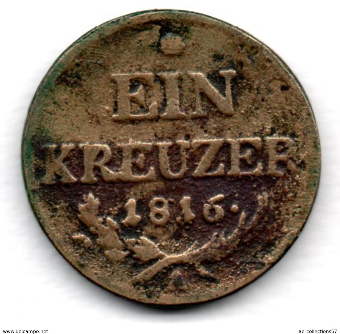 Autriche -  1 Kreuzer 1816 A  - Km # 2113  -  état  B+ - Autriche
