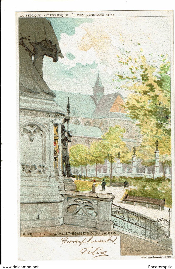 CPA - Carte Postale --Belgique -Bruxelles - Square Et Eglise Du Sablon   VM1936 - Lanen, Boulevards