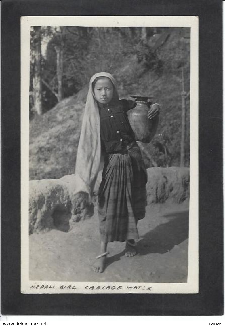 CPA Népal Types Tibet Non Circulé Carte Photo RPPC - Tibet