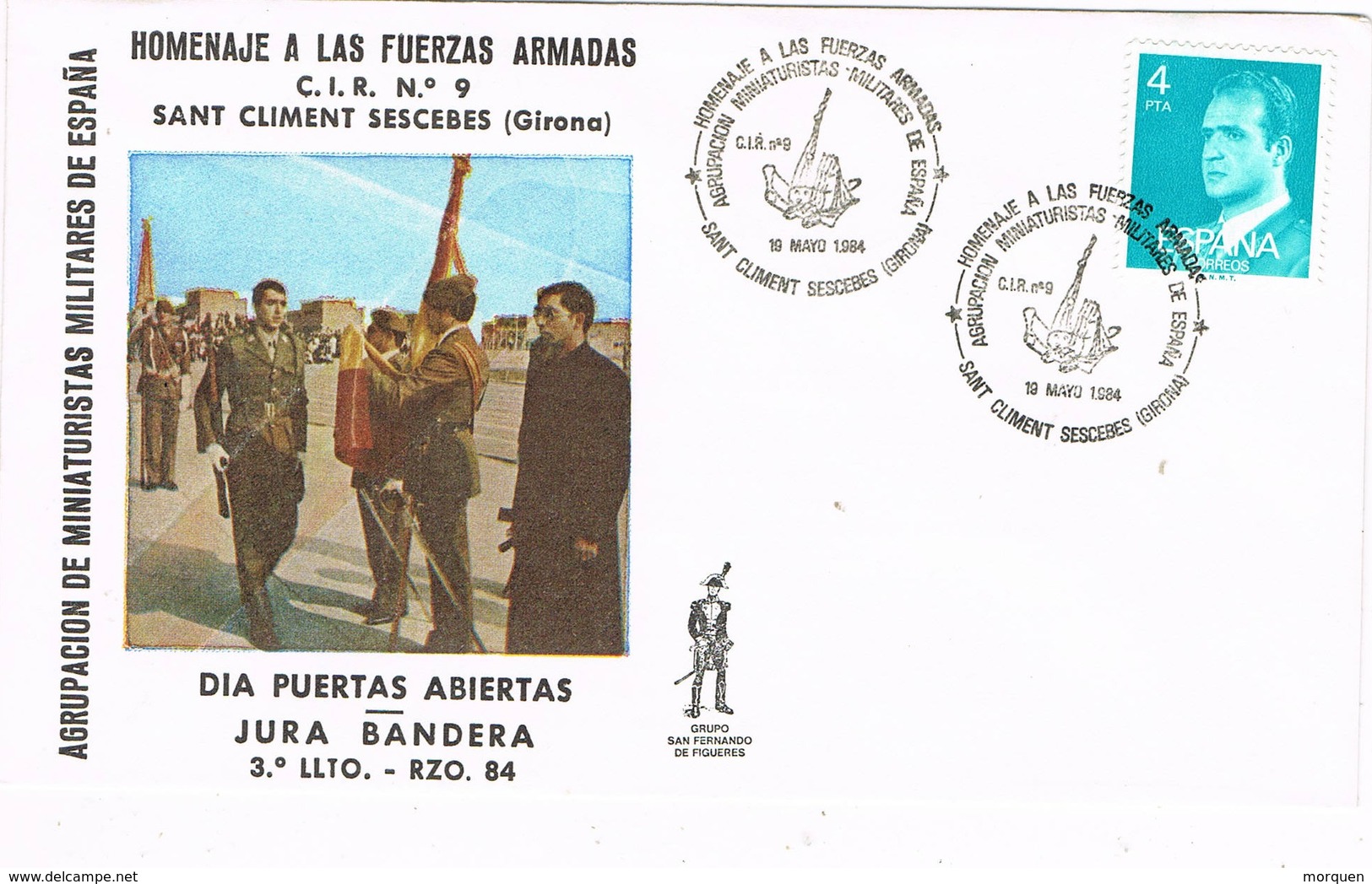 32178. Carta SANT CLIMENT SESCEBES (Gerona) 1984. Fuerzas Armadas, Jura Bandera CIR Num 7 - Cartas & Documentos