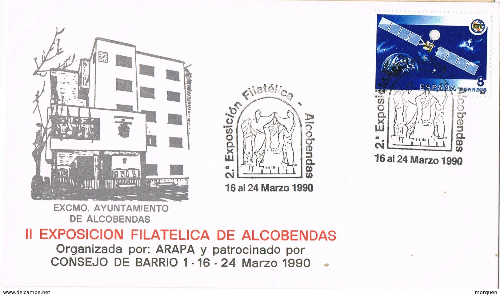 32179. Carta ALCOBENDAS (Madrid) 1990. Exposicion Filatelica, Ayuntamiento - Cartas & Documentos