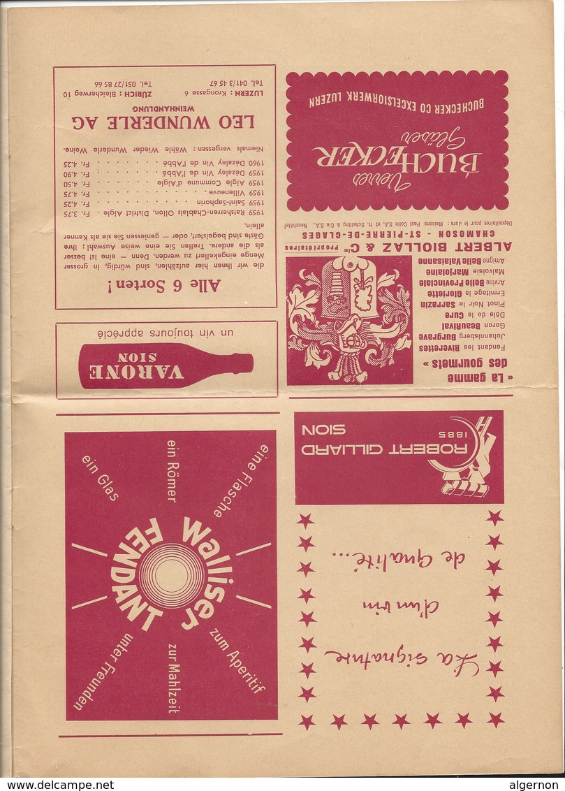 F121 - Neuchâtel L'Ami Du Vin Der Weinfreund L'Amico Del Vino Avril 1962 - 1950 à Nos Jours