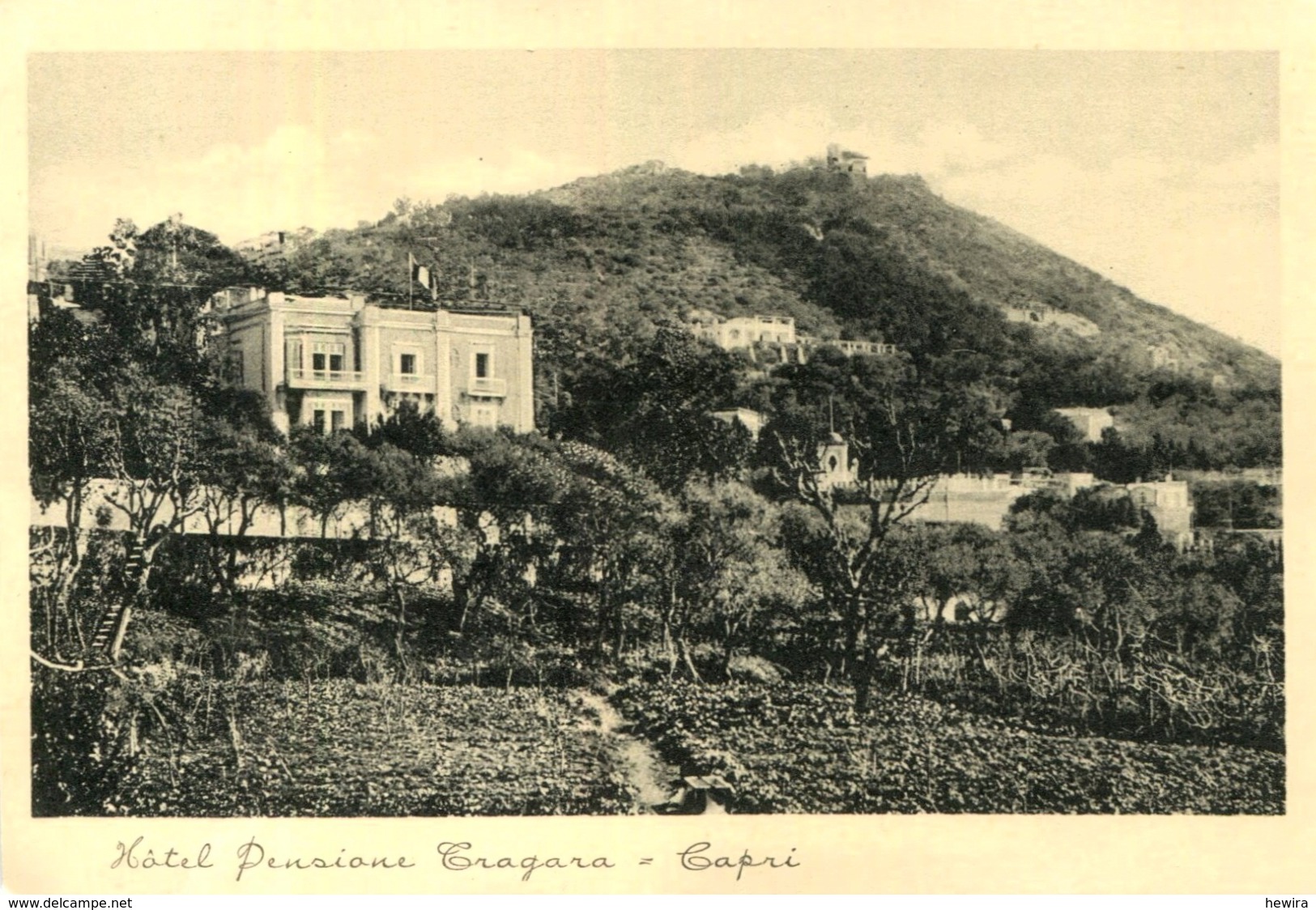 AK Capri Ca. 1935 (?) Hotel Pensione Tragara - Autres & Non Classés