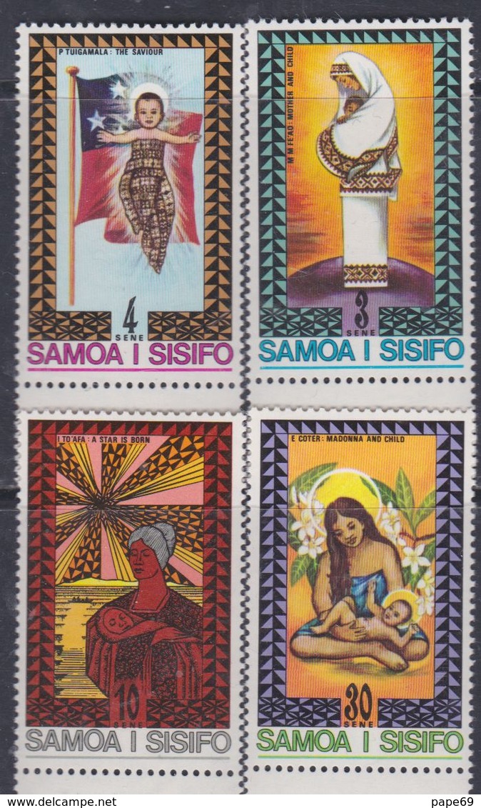 Samoa N° 363 / 66 XX Noël: Les 4 Valeurs Sans Charnière, TB - Samoa