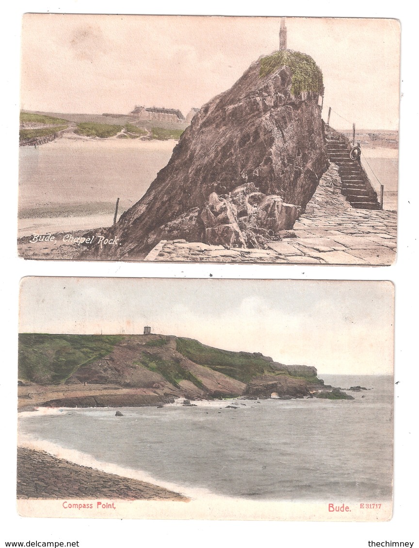 TWO BUDE CORNWALL POSTCARDS - Other & Unclassified