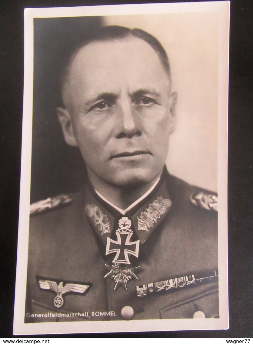 Postkarte Propaganda Ritterkreuz Feldmarschall Rommel DAK Afrika Korps Photo-Hoffmann - Guerre 1939-45