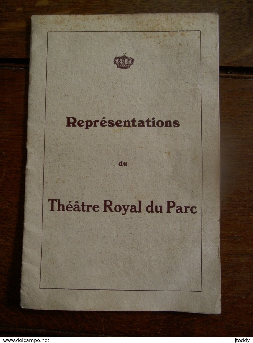 THéàtre  Royal Du PARC  1939 ----1940  Bruxelles  Et Province - Programs