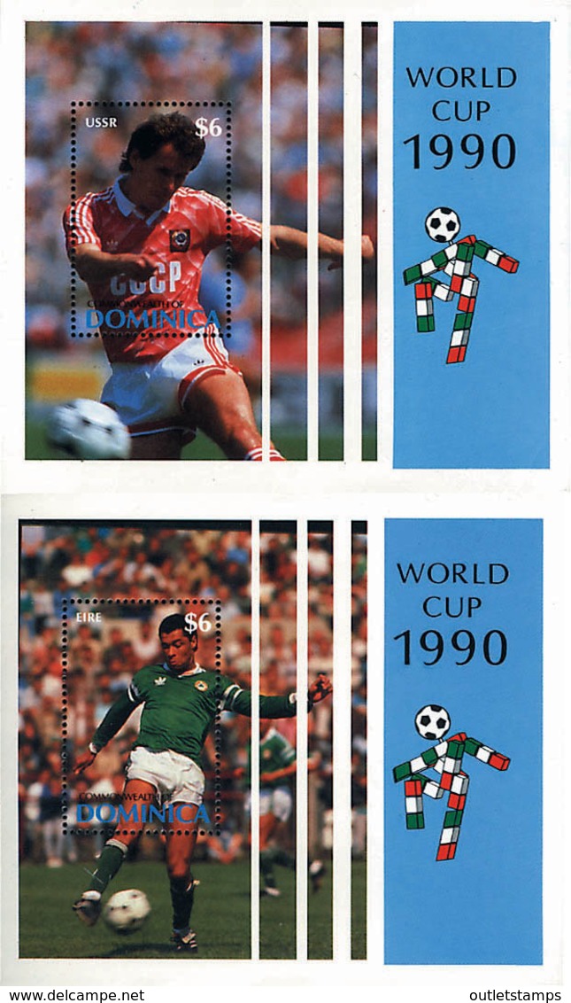 Ref. 41640 * NEW *  - DOMINICA . 1990. FOOTBALL WORLD CUP. ITALY-90. COPA DEL MUNDO DE FUTBOL. ITALIA-90 - Dominica (1978-...)