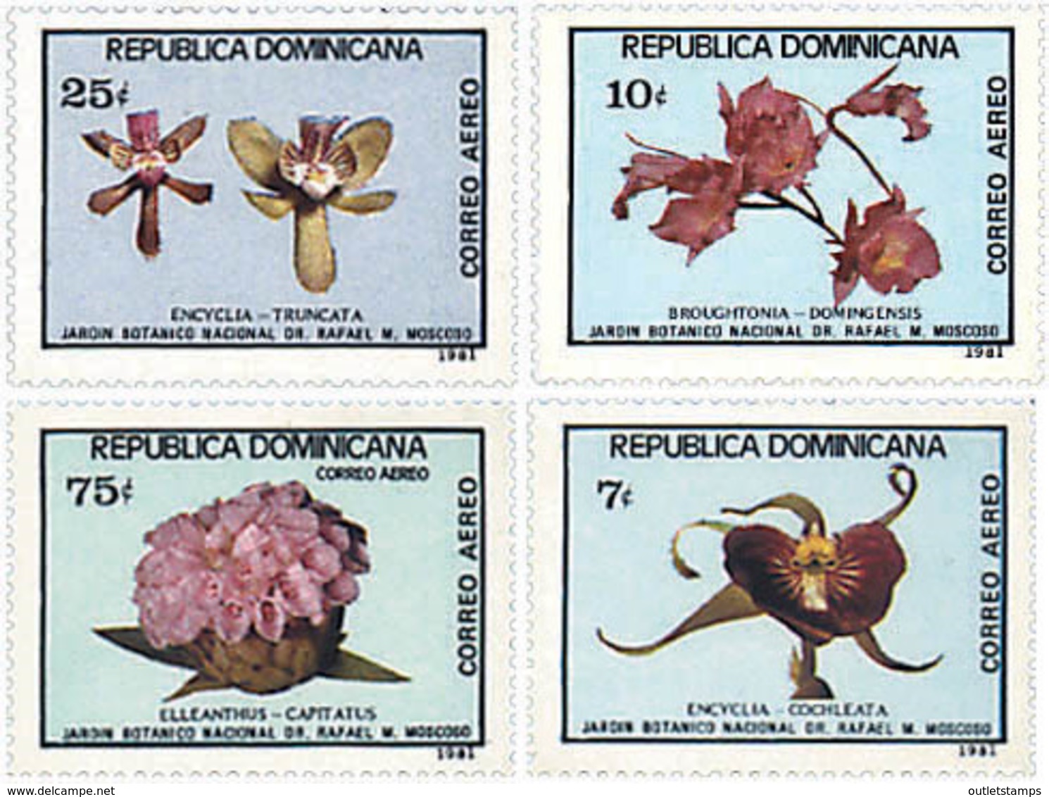 Ref. 84448 * NEW *  - DOMINICANA . 1981. ORCHIDS OF THE ISLAND. ORQUIDEAS DE LA ISLA - Dominicaanse Republiek