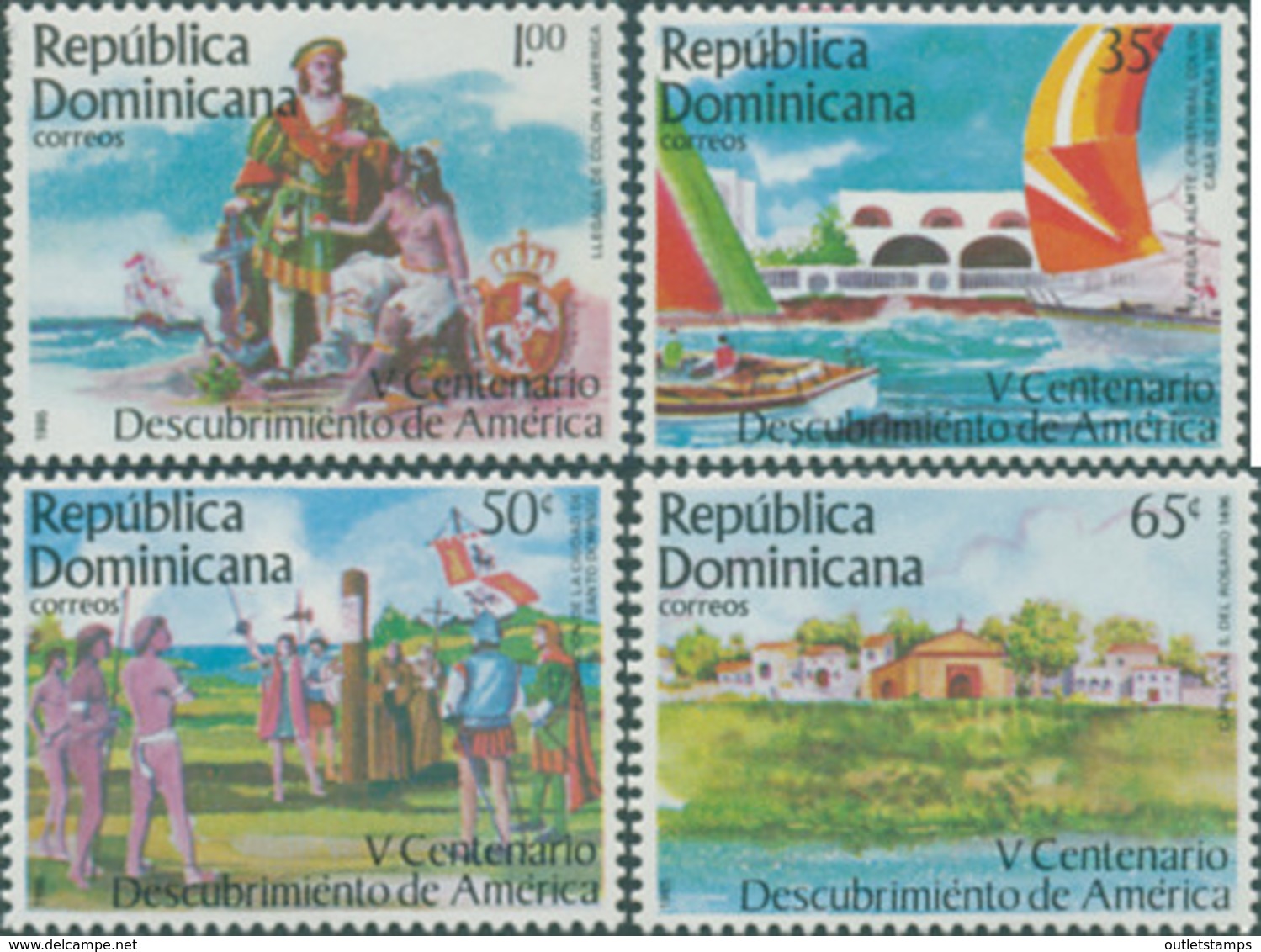 Ref. 304263 * NEW *  - DOMINICANA . 1985. 500th ANNIVERSARY OF AMERICA  DISCOVERY. 500 ANIVERSARIO DEL DESCUBRIMIENTO DE - República Dominicana