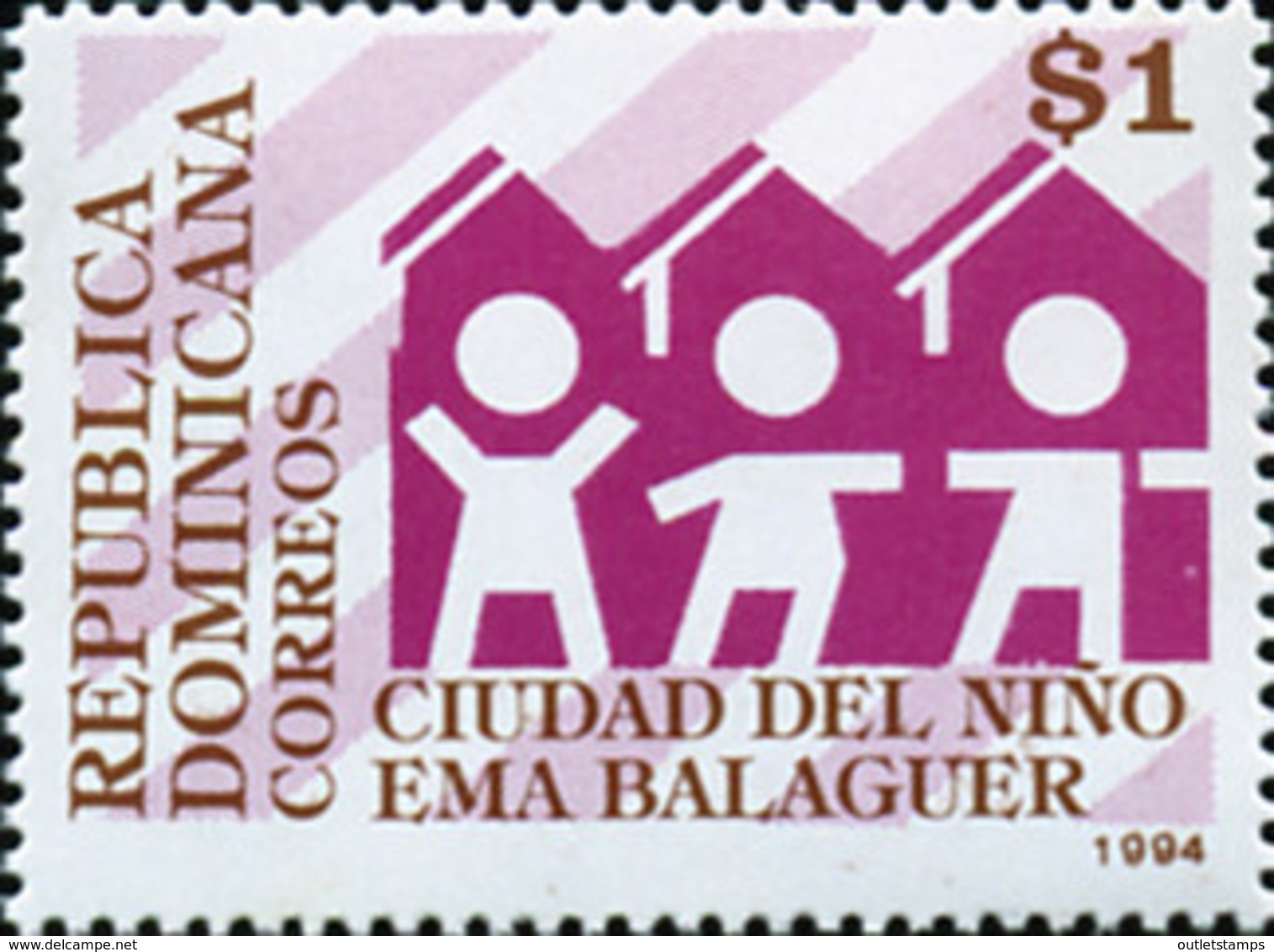 Ref. 308141 * NEW *  - DOMINICANA . 1994. CIUDAD DEL NI�O - EMA BALAGUER - República Dominicana