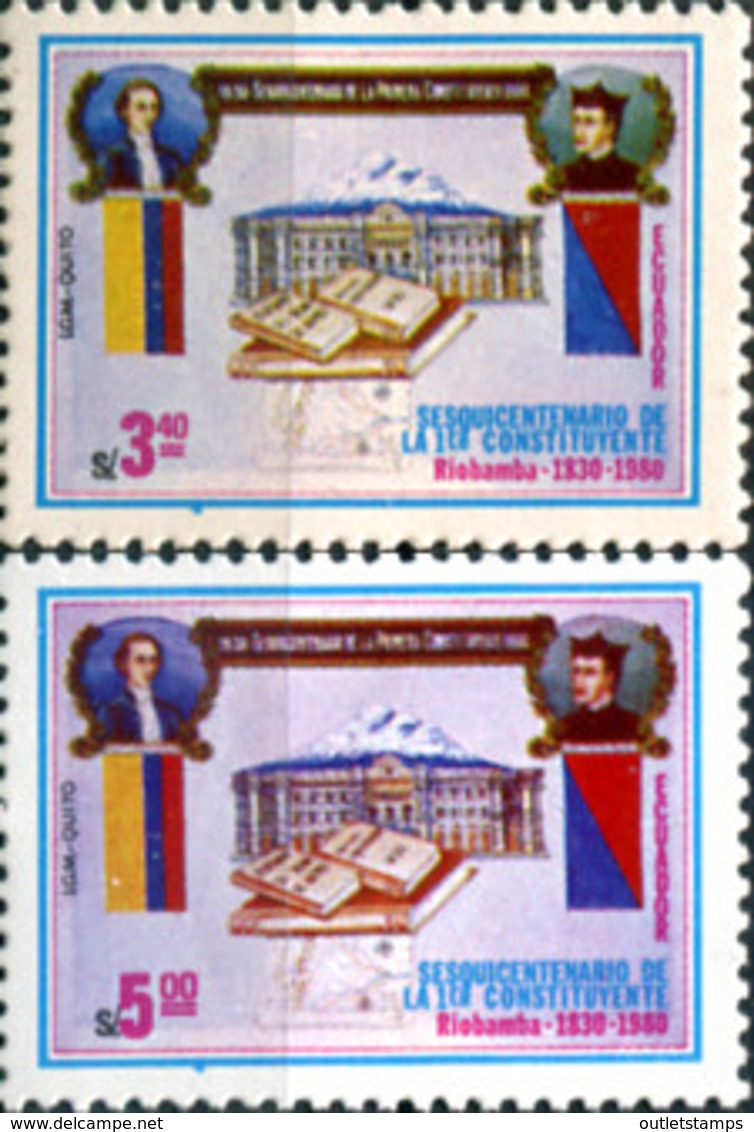 Ref. 592388 * NEW *  - ECUADOR . 1980. SESQUICENTENARIO DE LA PRIMERA CONSTITUYENTE RIOBAMBA - Ecuador