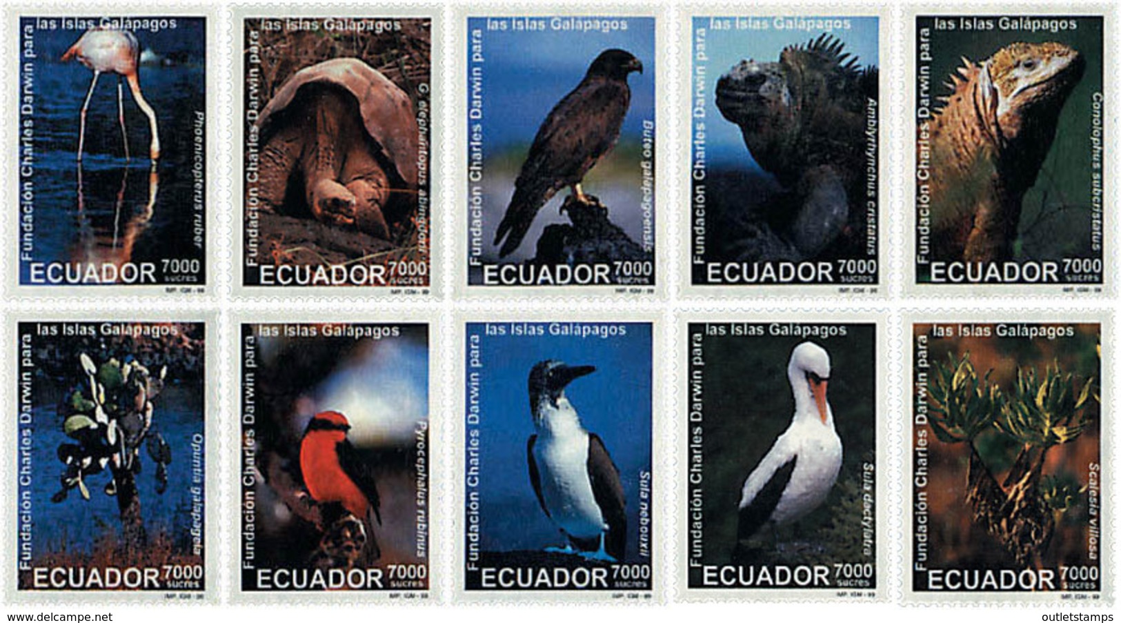 Ref. 587067 * NEW *  - ECUADOR . 1999. FUNDACION CHARLES DARWIN POR LAS ISLAS GALAPAGOS - Ecuador