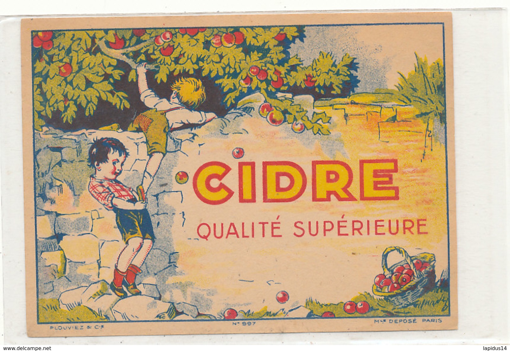 AN  421 / ETIQUETTE    CIDRE  QUALITE SUPERIEURE - Autres & Non Classés