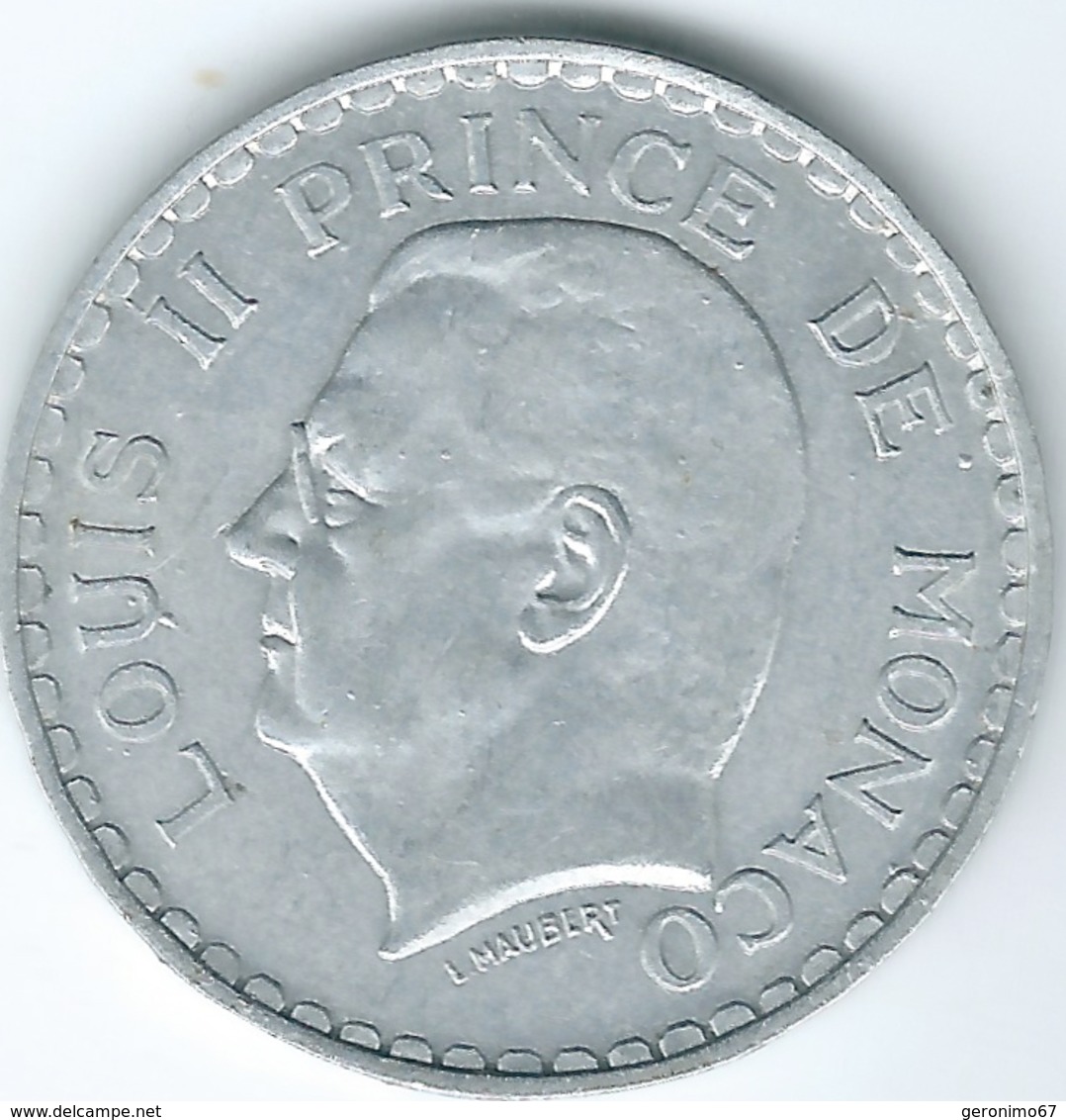 Monaco - Louis II - 1945 - 5 Francs - KM122 - 1922-1949 Louis II