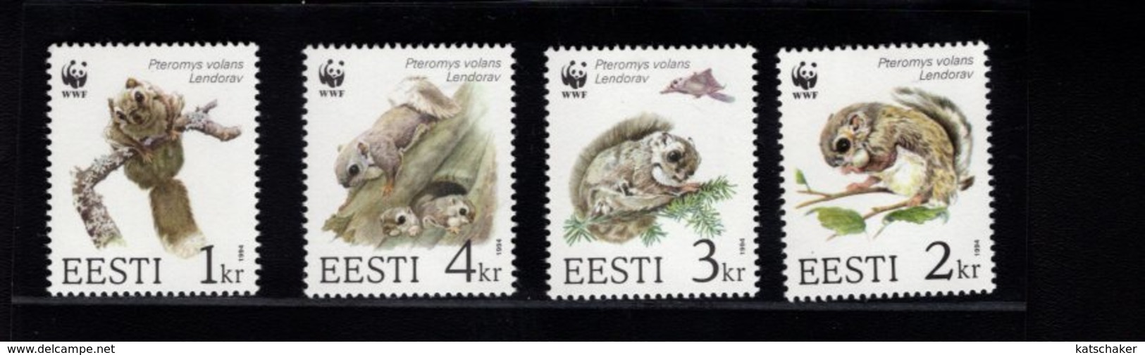 744665495 POSTFRIS  MINT NEVER HINGED EINWANDFREI SCOTT  270 271 272 273 WWF FYING SQUIRREL WORLD WILDLIFE FUND - Estonie