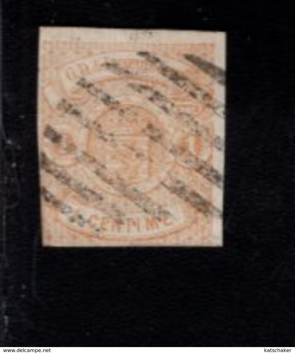 744667679 GESTEMPELD USED GEBRAUCHT OBLITERE SCOTT  6A ORANGE COAT OF ARMS SMALL MARGE LEFT AND UNDER - ...-1852 Prephilately