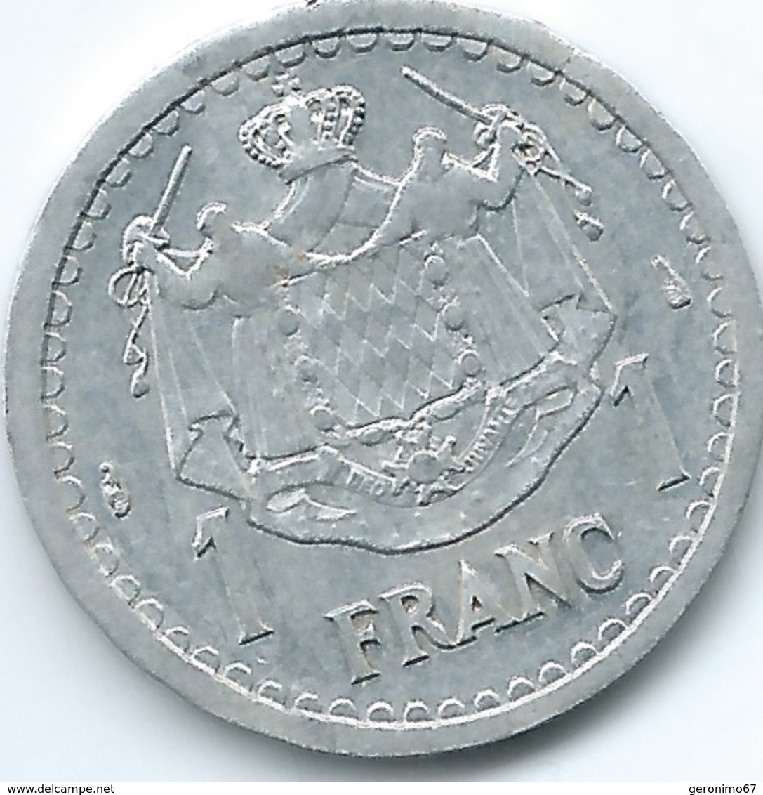 Monaco - Louis II - Undated (1943) - 1 Franc - KM120 - 1922-1949 Louis II