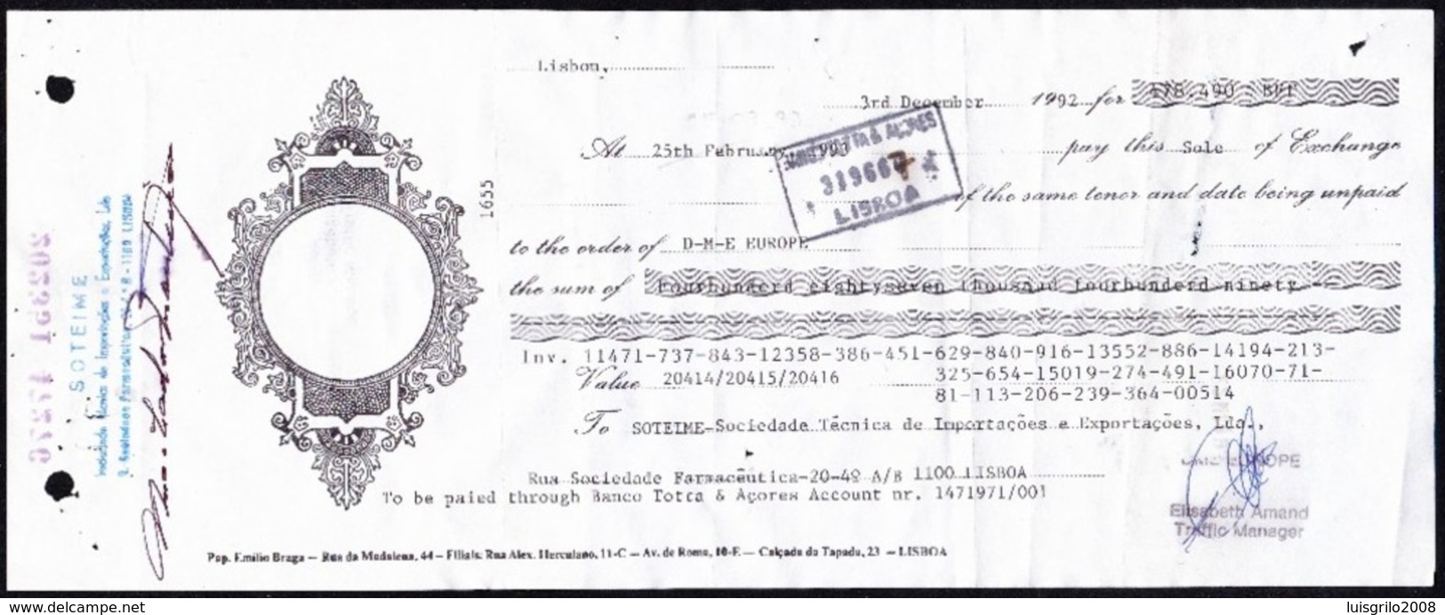REVENUE / FISCAL, Portugal - Commercial Bank Letter / Papelatria Emílio Braga, Lisboa - Briefe U. Dokumente