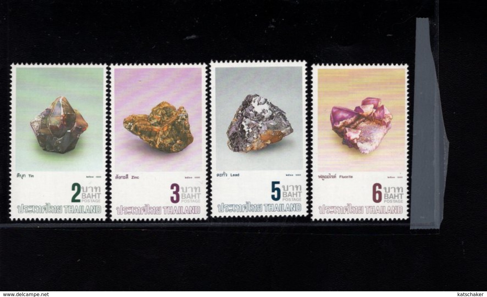 744669305 POSTFRIS  MINT NEVER HINGED EINWANDFREI SCOTT 1345 1346 1347 1348 MINERALS - Thaïlande