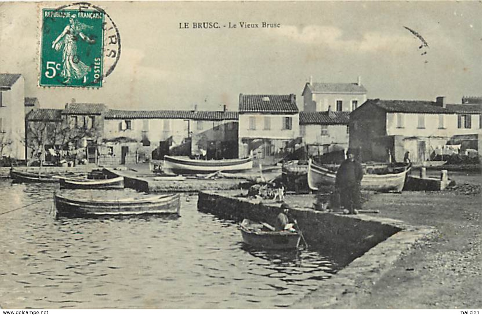 -dpts Div.-ref-AH549- Var - Brusc - Le Vieux Brusc - Port - Bateaux - Pecheurs - - Other & Unclassified