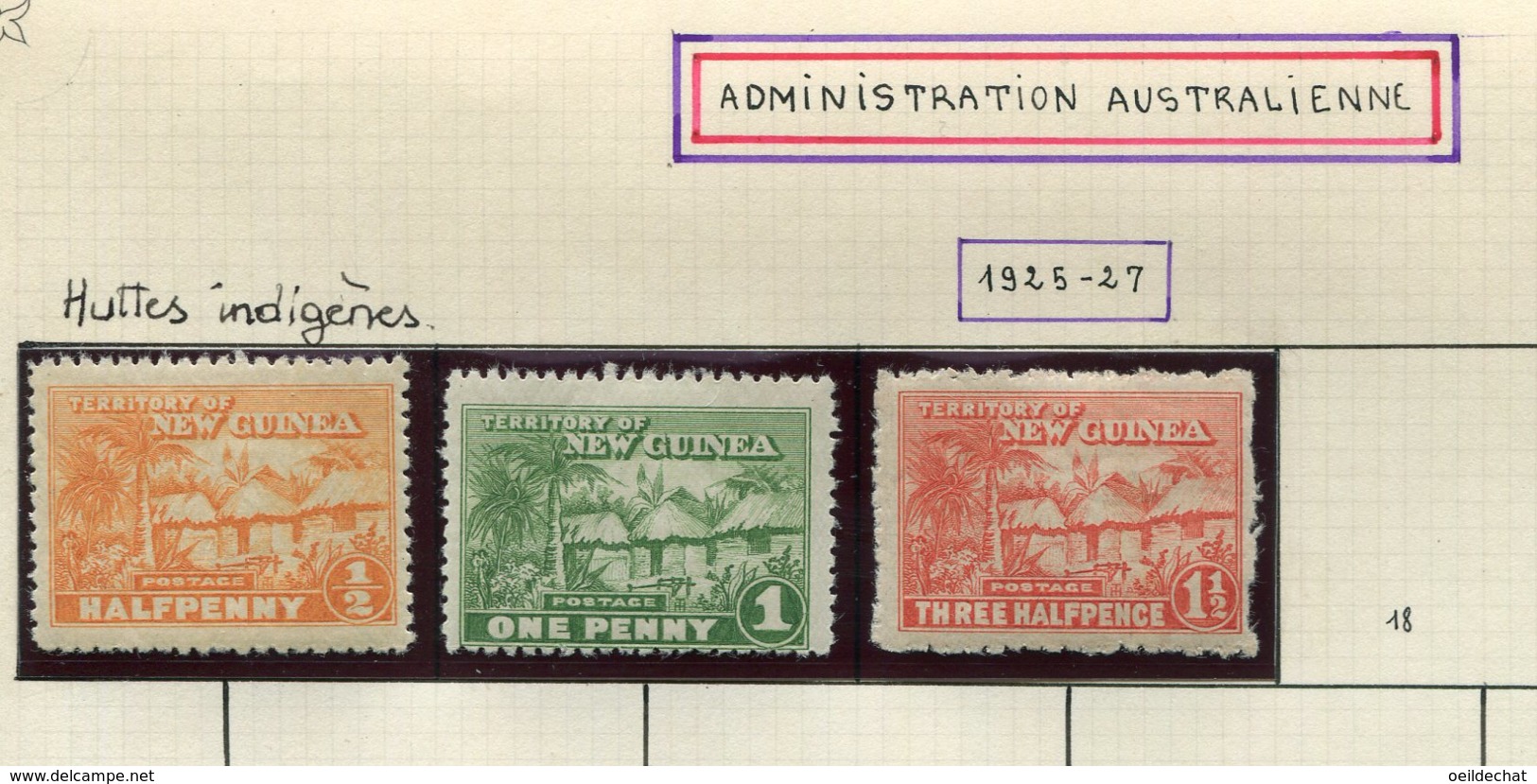 12190 NOUVELLE GUINEE  N° 15/7 *     1925-27   B/TB - Papua Nuova Guinea