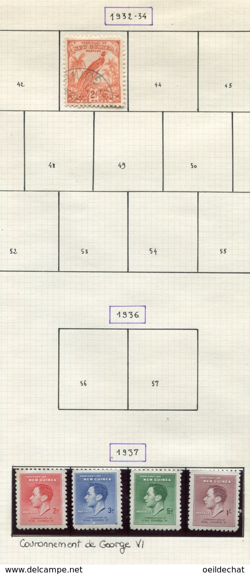 12191 NOUVELLE GUINEE  N° 43, 58/61 * / °    1925-27   B/TB - Papua-Neuguinea