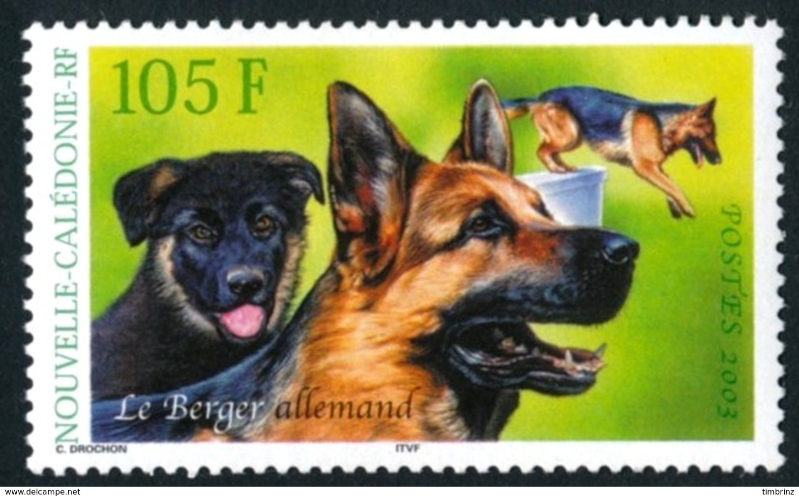 NOUV.-CALEDONIE 2003 - Yv. 905 NEUF   Faciale= 0,88 EUR - Chien Berger Allemand  ..Réf.NCE24261 - Neufs