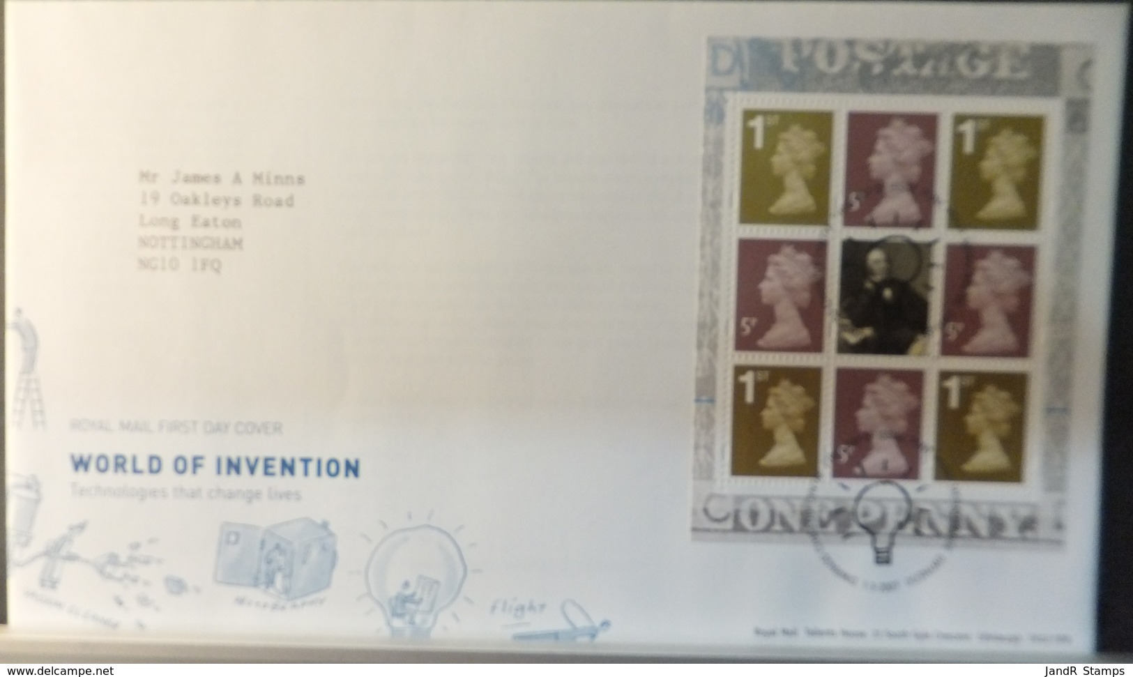 GB Booklet Pane  2007 FDC - World Of Invention Menai Bridge Postmark FIRST DAY COVER - 2001-10 Ediciones Decimales