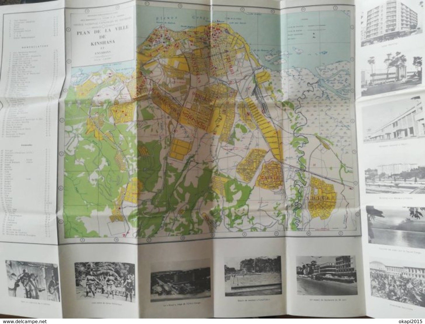 VIEUX PLAN DE LA VILLE DE KINSHASA RÉPUBLIQUE DÉMOCRATIQUE DU CONGO EX - CONGO BELGE COLONIE BELGIQUE CARTES CARTE - Autres Plans