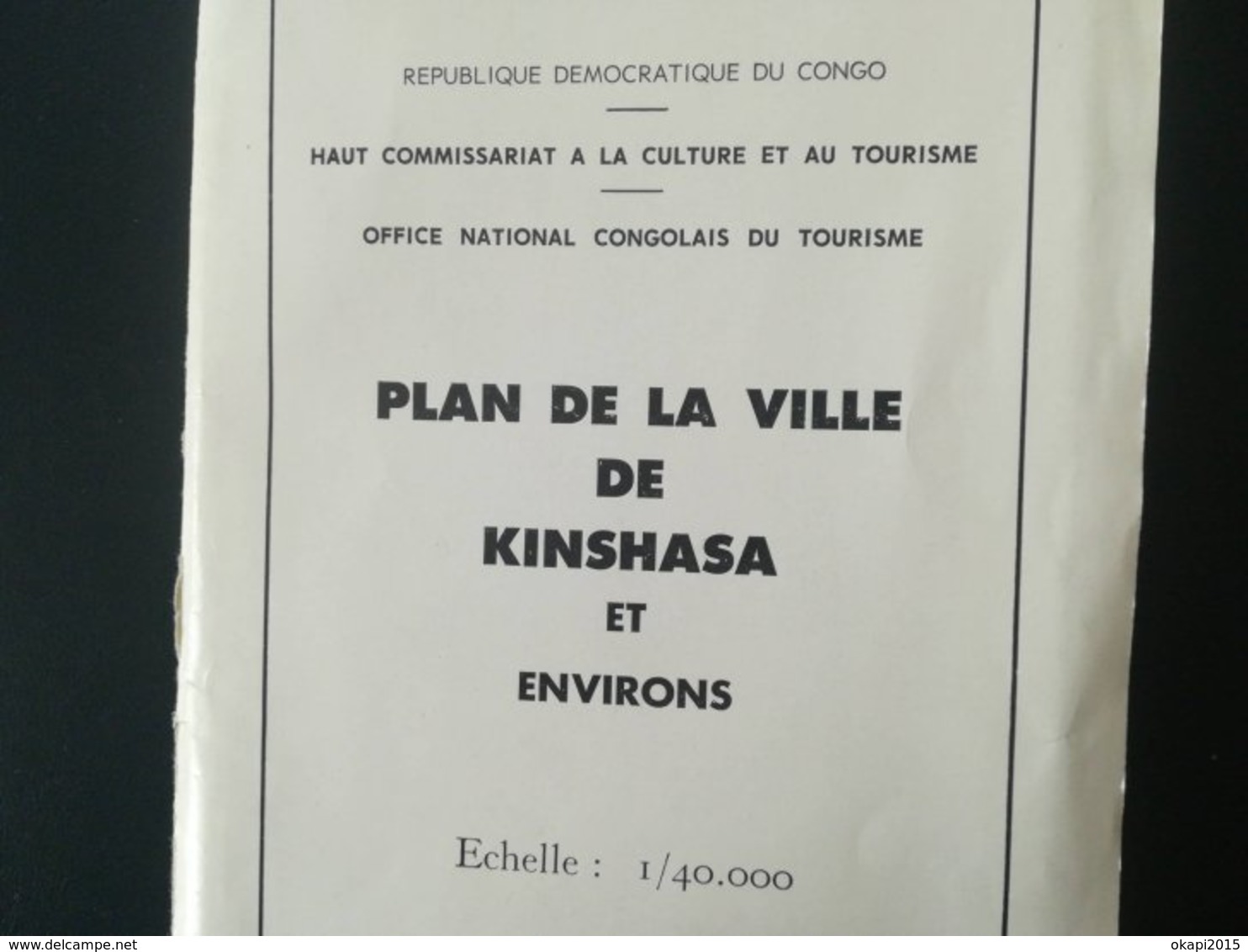 VIEUX PLAN DE LA VILLE DE KINSHASA RÉPUBLIQUE DÉMOCRATIQUE DU CONGO EX - CONGO BELGE COLONIE BELGIQUE CARTES CARTE