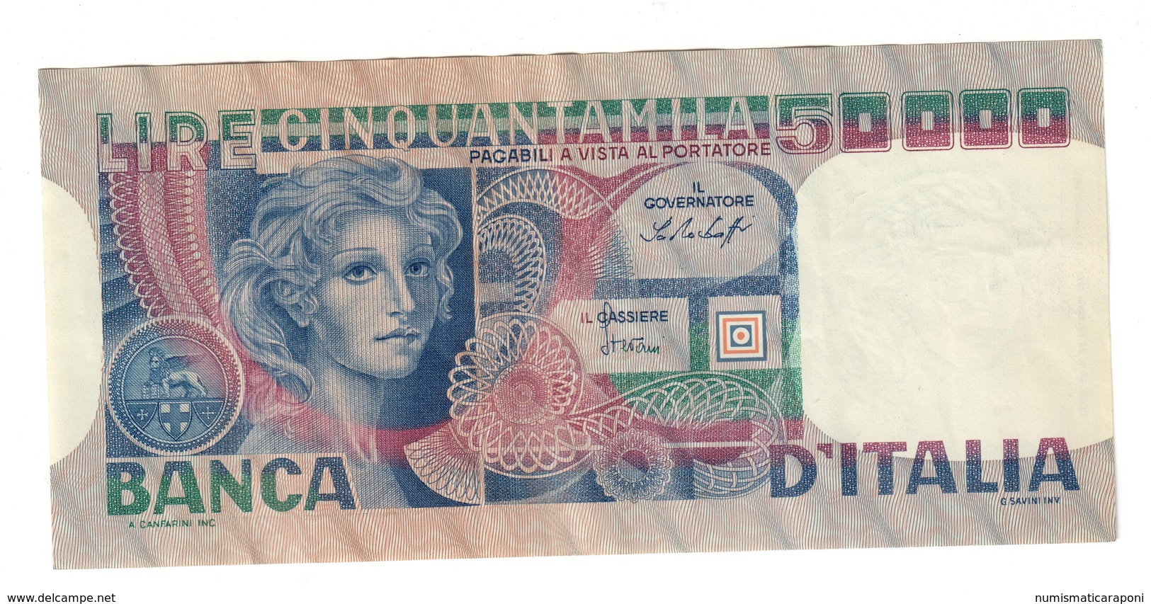 50000 LIRE Volto Di Donna 20 06 1977  LOTTO 2182 - 50.000 Lire