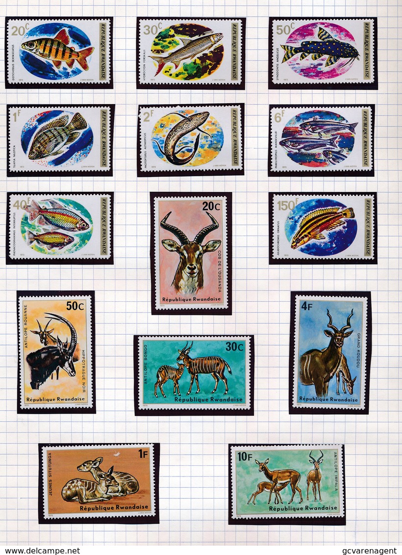 RWANDA  14 STAMPS NEW NEUF NIEUW - Collections