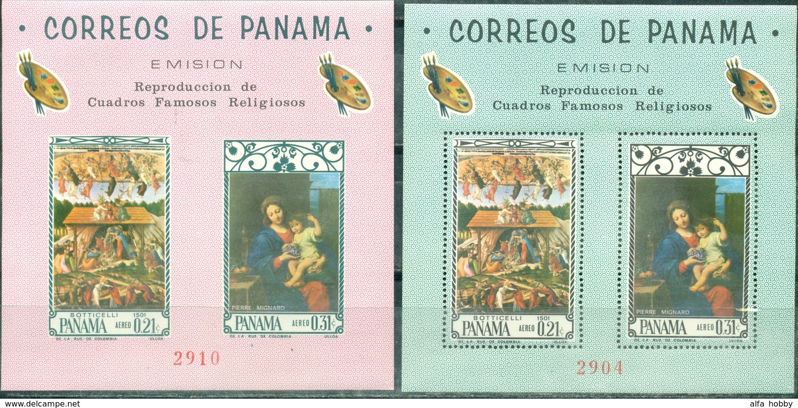 Panama, 1966, Painting,  2 Blocks - Madones