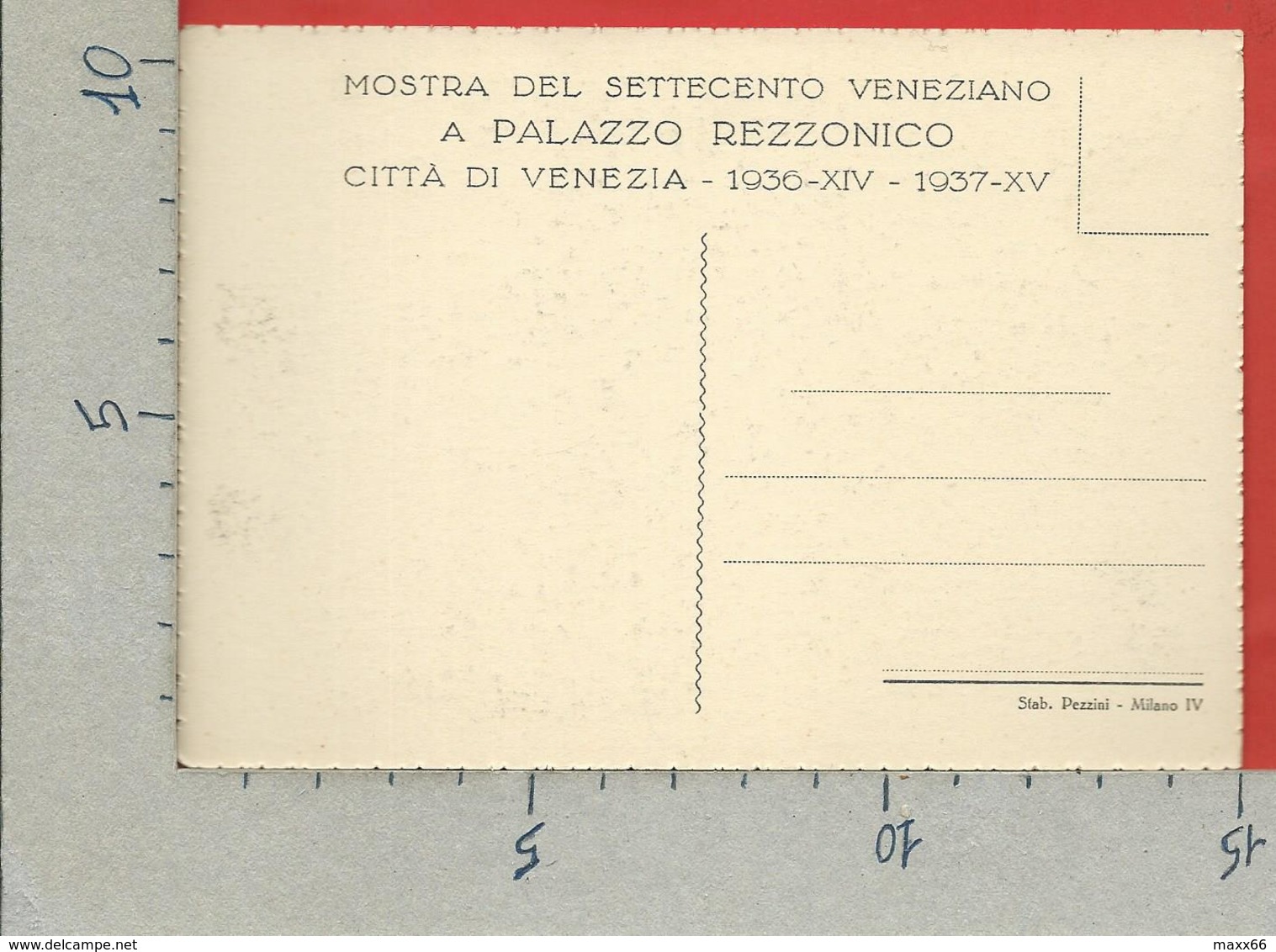 CARTOLINA NV ITALIA - 1936 Mostra Settecento Veneziano A Cà Rezzonico VENEZIA - Portego Di Mezzo - 10 X 15 - Esposizioni