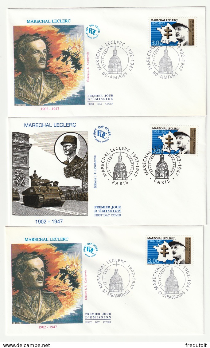 FDC - FRANCE - 1997 - Maréchal LECLERC - 1990-1999