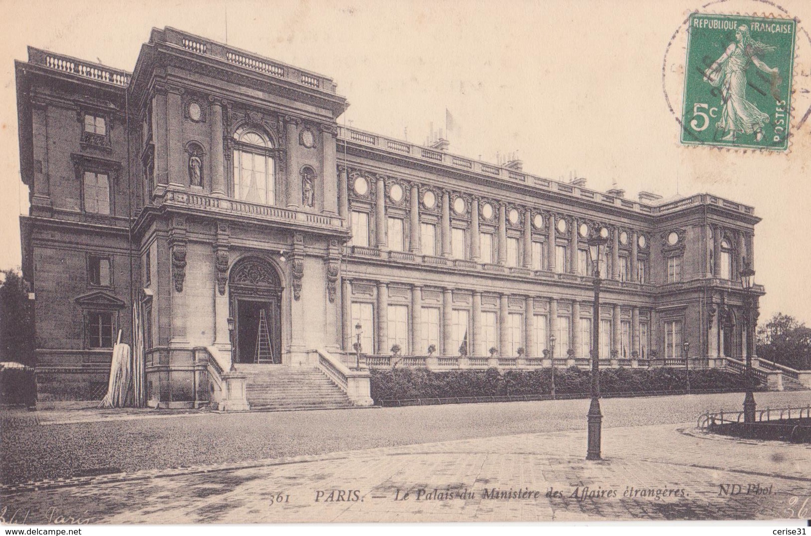 CPA -  361. Paris Le Palais Du Ministère Des Affaires étrangères - Autres Monuments, édifices