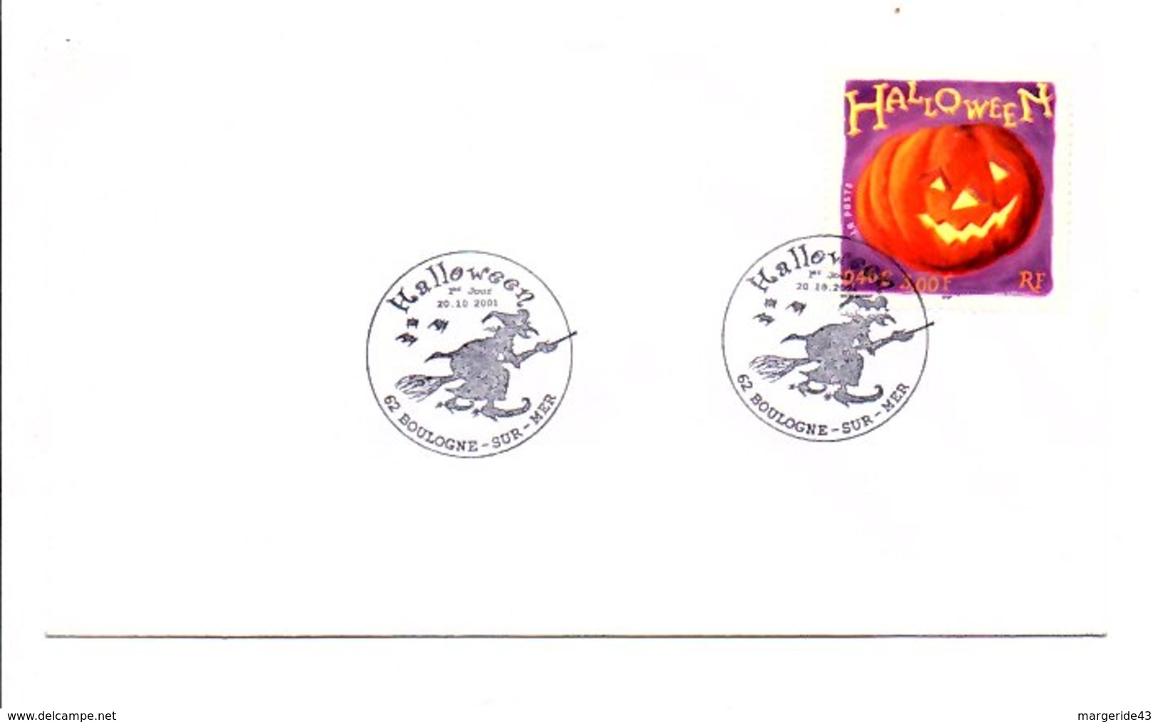 FDC 2001 HALLOWEEN - BOULOGNE SUR MER - 2000-2009