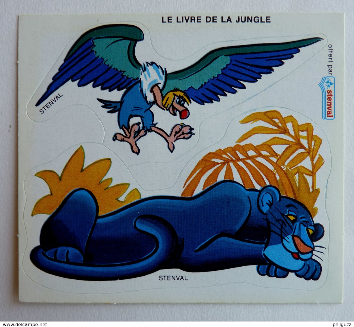 AUTOCOLLANT STENVAL Le Livre De La Jungle N°15 1979 (1) - Autocollants