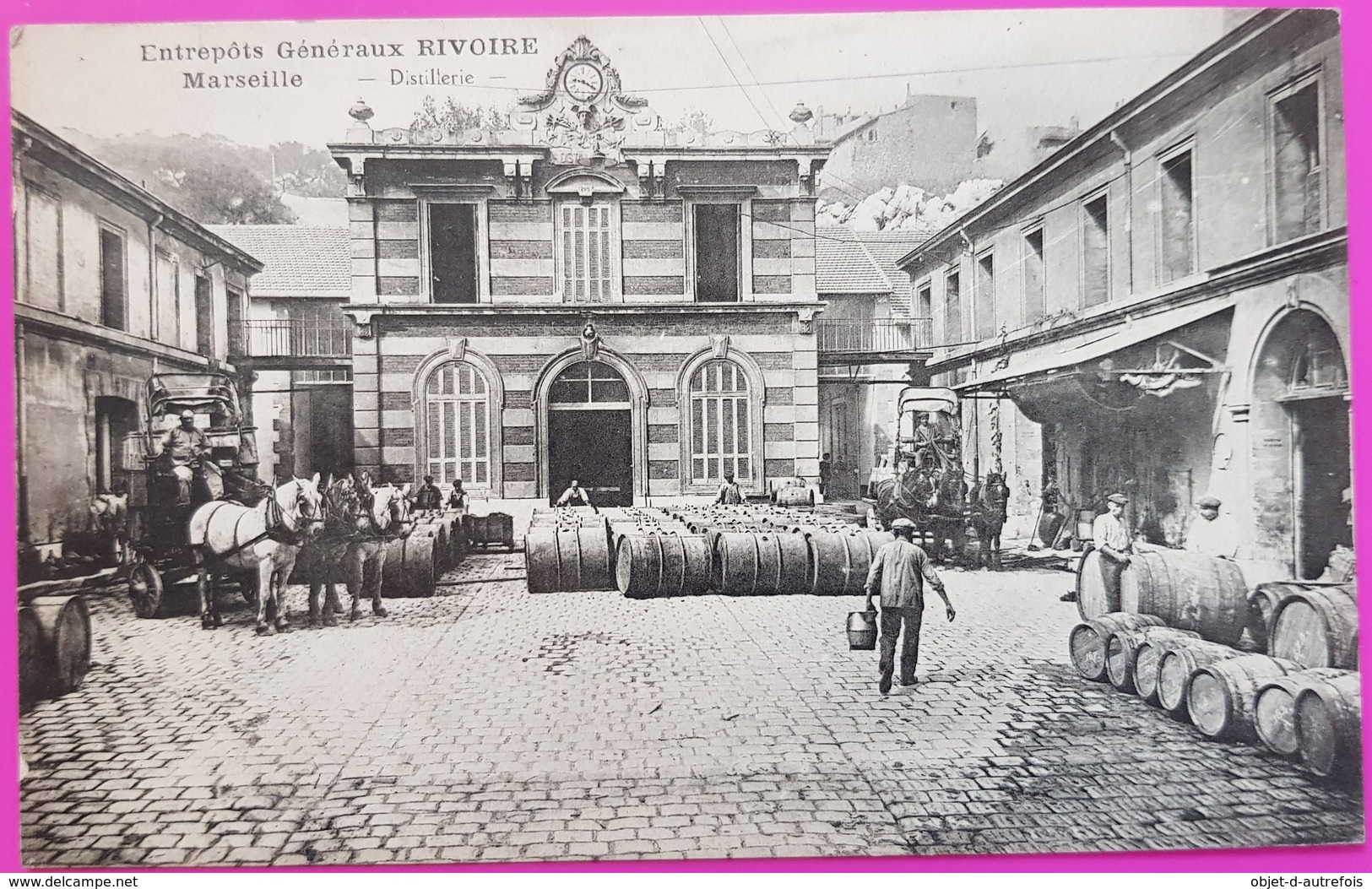 Cpa Marseille Entrepôts Généraux Rivoire Distillerie Absinthe Rare Carte Postale 13 Bouches Du Rhône - Non Classés