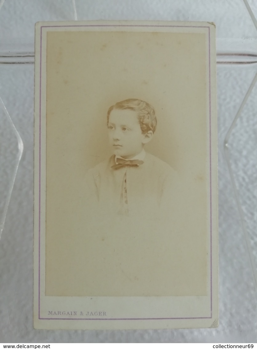 Ancienne Photo Format CDV RAOUL DU VAURE Jeune Homme En 1872 Photographe G. MARGAIN & JAGER Grenoble - Personnes Identifiées