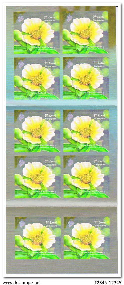 Singapore 2012, Postfris MNH, Flowers, Booklet - Singapore (1959-...)