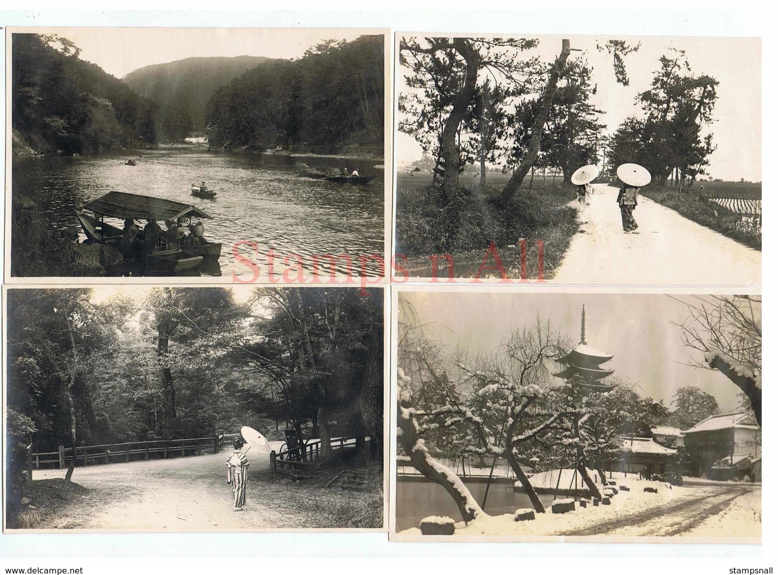 SUPERB COLLECTION OF EARLY JAPAN in 72 High Definition Photographs 14.5 x 9.5 cm Circa early 1900s