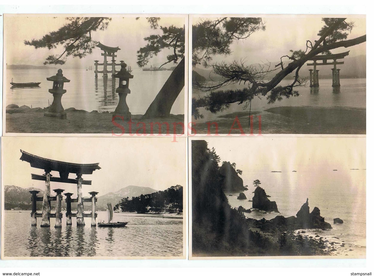 SUPERB COLLECTION OF EARLY JAPAN in 72 High Definition Photographs 14.5 x 9.5 cm Circa early 1900s