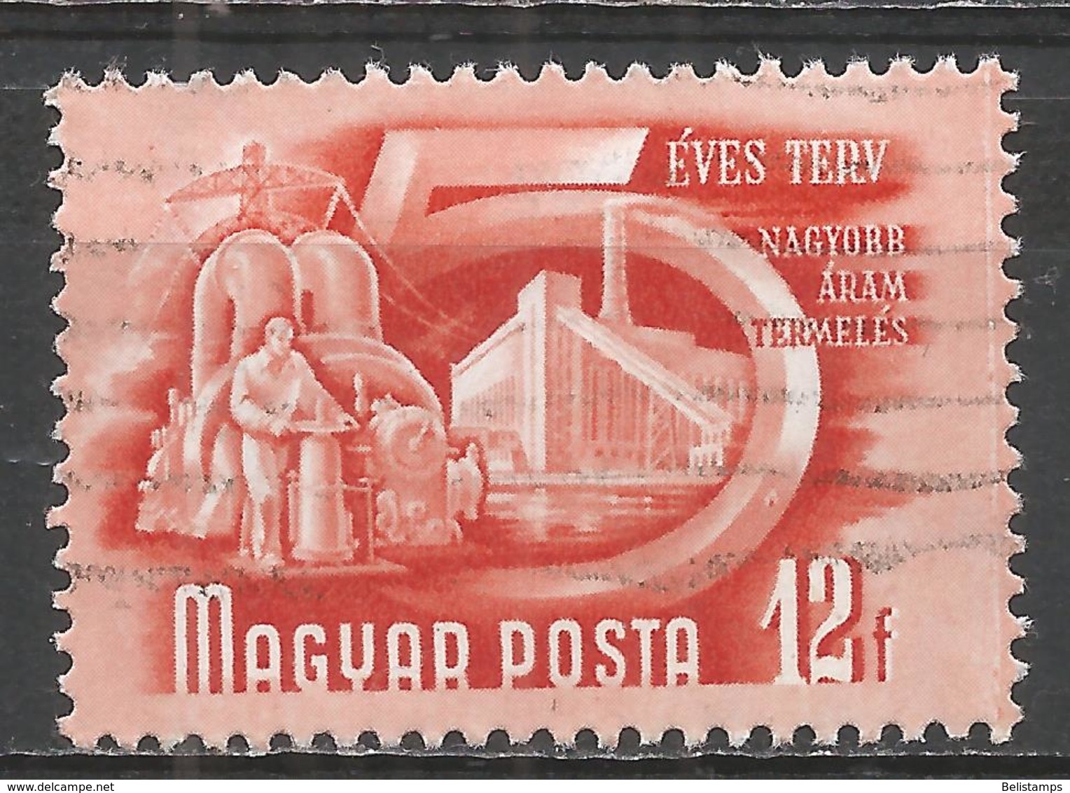 Hungary 1951. Scott #947 (U) Power Production - Oblitérés